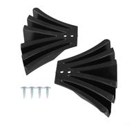 WheatThrive Gutter Downspout Diverter 2pcs Rainwater Drainage Pipe Adapter for Roof Guttering - PP Plastic Stops Mud Splatter on Walls 5x3.8 Inch(Black)