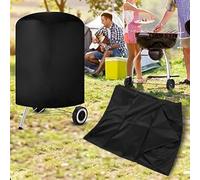 WheatThrive Kettle BBQ Cover, Round Barbecue Cover, Grill Protector, Waterproof Oxford Fabric, for Weber 57cm, 70x70cm, Black