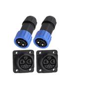 WheatThrive M23 Connector, 8 Pin Plug, IP67 Waterproof, Self-Locking Push Pull, 50A 500V for EV Energy Storage, 2 Pack