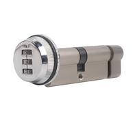 WheatThrive Mechanical Door Lock, Keyless Entry Lock, 70mm Cylinder, 3-Digit Code, Brushed Nickel, for Wooden Doors 30-50mm, Hotel