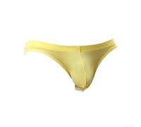 WheatThrive Men's Basic Solid Color Low Rise Briefs Crafted from Soft and Lightweight Material (XL Yellow)