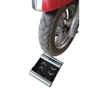 WheatThrive Motorcycle Wheel Stand, Bike Paddock Stand, Tire Cleaning Bracket, Roller Ramp Lift for Front Rear Wheel Maintenance, Metal Garage Tool