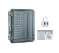 WheatThrive Outdoor Electrical Box, Waterproof Junction Box, IP67 Enclosure, Transparent Cover for CCTV, Solar, 220x170x110mm