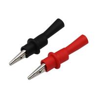 WheatThrive Pair Wire Tips Clip Clamps for Multimeter, Red Black Insulated Probe Covers for AC DC Direct-In Measurement up to 10A 1000V