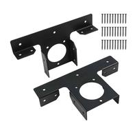 WheatThrive Pergola Corner Brackets, 3-Way T Bracket, Heavy Duty Metal, Adjustable for 4x4 Posts, Black, 2 Pack for Gazebo