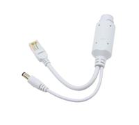 WheatThrive PoE Splitter 48V to 12V 2A, IEEE802.3af/at Waterproof Power Adapter with Rainproof Cover for IP Camera Outdoor Network