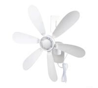 WheatThrive Portable Ceiling Fan with Remote Control Silent Outdoor Gazebo Canopy Patio Porch Fishing White 16.5 Inch