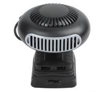 WheatThrive Portable Heater 12V Auto Warmer for Quick Defogging Glass & Cold Days - Cordless for mini Blower for Truck Cab & Tent Grey(HotBlower-BS-2USB)
