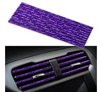 WheatThrive Purple Car Vent Trim, Air Conditioner Outlet Cover, PVC Decoration Strip, Scratch Protection, Easy DIY Install, 10 Pieces for Straight Vents