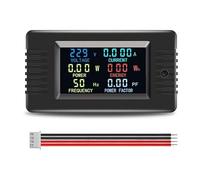 WheatThrive PZEM-020/022VH Digital Power Meter with LCD Display, AC 110-220V, 0-10A/100A, 0-2200W/22000W, Power Factor & Frequency Measurement, ABS Housing