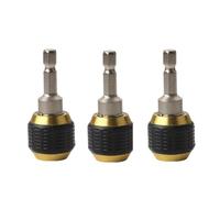 WheatThrive Quick Coupling Drill Bit Adapter 1/4 Inch Hex Shank, Carbon Steel Anti-Slip Handle for Electric Drills and Screw Extractors, 3 Pack