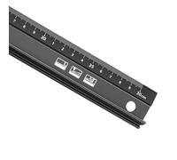 WheatThrive Raised Grip Aluminium Ruler, Non-Slip Metal Cutting Rule with Anti-Bleeding Design for Engineering, Crafting and School Projects