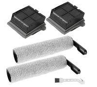 WheatThrive Replacement Filter Roller Brush Set for Tineco iFloor 5 Breeze Vacuum Cleaner - Washable, Reusable, Includes 2 Rollers + Cleaning Brush