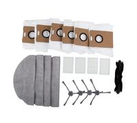 WheatThrive Replacement Kit for Roidmi Eve, Lydsto R1 Edge, MiWhole M9 Lite, Main Brush, Side Brushes, Filters, Bags, Mop Cloths