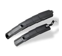WheatThrive Retractable Bike Mudguard, Bicycle Fender Set, 26" 27.5" Compatible, Adjustable Front Rear Shield, Foldable Plastic Guard for Mountain Road Cycling, Black, 2 Pack