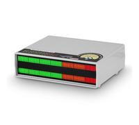 WheatThrive RGB LED Audio VU Meter, 56-Bit Stereo Spectrum Analyzer with Mic/RCA Input, Adjustable Gain & 5 Display Modes for DJ Studio Home