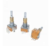 WheatThrive Rotary Encoder, Dual Shaft Encoder, EC110701N2B with Push Button, 30 Position 15 Pulse Output, Metal Body for Industrial Control
