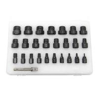 WheatThrive Screw Extractor,Bolt Remover,Drill Bit Set,for Stripped Broken Studs,High Hardness Chrome Steel,26pcs