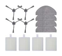 WheatThrive Side Brush, Mop Cloth, Filter Kit for Roidmi Eve Rook S, Lydsto R1 Edge, R1D Edge, MiWhole M9 Lite, 4 Sets Replacement Parts