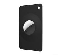 WheatThrive Simplified Design for Airtag Card Holder with Silicone Material for Daily Security (Black)