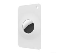 WheatThrive Simplified Design for Airtag Card Holder with Silicone Material for Daily Security (White)