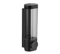 WheatThrive Soap Dispenser, Manual Soap Dispenser, Wall Mounted Soap Dispenser, Space Saving Design, Easy Refill, ABS Material, Black, for Bathroom, Kitchen, Hotel, Shower