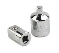 WheatThrive Socket Adapter, Ratchet Converter, Socket Reducer, 1/4 to 1/2 Inch, 1/2 to 1/4 Inch, Chrome Vanadium Steel, 2-Pack for Car Bike Garage Repair