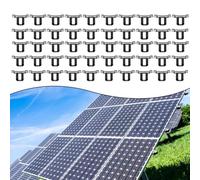 WheatThrive Solar Panel Drainage Clips,Water Guide Clamps for PV Modules,33mm Plastic Rainwater Deflector,50pcs Black