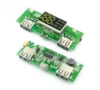 WheatThrive Solar Power Bank Module, Dual USB Charger Board, LED Display, 5V 2.4A Output, ABS Case, DIY Pack Kit(2A 1A)