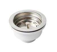 WheatThrive Stainless Steel Sink Strainer,90mm Kitchen Drain Filter,Basket Strainer Waste Kit,Fits 70-80mm Sinks,Durable Food Catcher,Silver