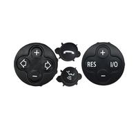WheatThrive Steering Wheel Button Cover, Cruise Control Switch Cap, Volume Trim for MINI Cooper R55 R56 R57 R58 R59 R60, 4pcs Black