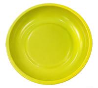 WheatThrive Storage Tray Round Magnetic Dish 6 Inch ABS Organizer for Craft Beads Buttons Sewing Kit Smooth Edge Green Yellow Orange(Yellow)