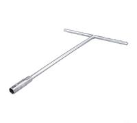 WheatThrive T Handle Socket Wrench 8-14mm Socket Adapter for Garage Workshop - Heavy Duty Hexagon Spanner Tool Silver(10mm)