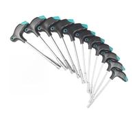 WheatThrive T Handle Wrench, Socket Wrench Set, 11PCS Hex Key Kit, Magnetic Head, Vanadium Steel, Green Black