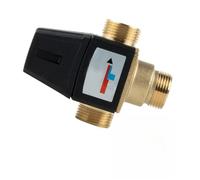 WheatThrive Thermostatic Mixer Valve, 3 Way Mixing Valve, Brass Hot Water Valve, 35-60C Temp Control, DN20 DN25, for Underfloor Heating
