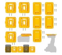 WheatThrive Tool Holder, Battery Mount, Wall Rack for Dewalt 20V 60V, 10-Pack Storage Set with Screws, Garage Workshop Organizer