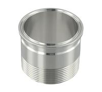 WheatThrive Tri Clamp Adapter, Male Thread Connector, 2 Inch x 2 NPT, 304 Stainless Steel, Leak-Free Sanitary Fitting for Brewing