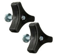 WheatThrive Triangle Handle Knob, Lawn Mower Bolt, Grass Nut, 50mm Screw for Mountfield, 2 Pack Plastic Metal Fixing Kit