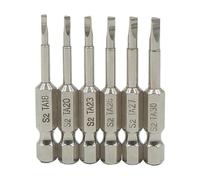 WheatThrive Triangle Security Bits, Screwdriver Bits Set, 1/4 Hex Shank, Alloy Steel 58-60HRC, Mirror Plated, 50mm Length, 6pcs for Electric Drill