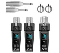 WheatThrive UHF Microphone Converter, Hand Grenade Wired to Wireless Transmitter Receiver Musical Instrument Dynamic Handheld Mic (One Pulls Two)