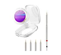 WheatThrive Ultra Fine Soldering Iron Tip, Pure Copper C210 Tip, Fast Heating for Phone Repair, CPU Rework, Silver