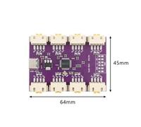WheatThrive USB-C to 8-Channel TTL Serial Converter Module with CH348 Chip, 6 Mbps, for Windows/Linux/macOS