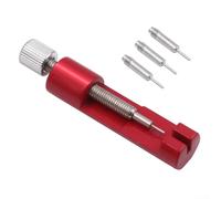 WheatThrive Watch Repair Tool Kit Band Link Pin Remover Adjuster Set for Strap Shortening Stainless Steel Bracelets 4Pcs Red Silver(Yellow)