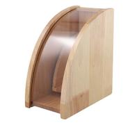 WheatThrive Wooden Coffee Filter Holder, Fan-Shaped Paper Storage Box, Space-Saving Design, Elegant Kitchen Organizer, Easy Access for Hand Drip Brewing