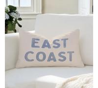 Wheatwin Coastal Decor, Blue Coastal Throw Pillow Cover 12x20, Coastal Room Decor, Blue Dorm Decor, Coastal Preppy Trendy Retro East Coast Coquette Decor for Girls Room College Sofa Couch