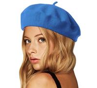 Wheebo Wool Beret Hat,Solid Color French Style Winter Warm Cap for Women Girls Lady (Dodger Blue)