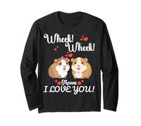 Wheek Wheek Means I Love You Funny Cute Kawaii Guinea Pigs Long Sleeve T-Shirt