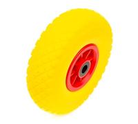 Wheel & 10 Inch PU Solid Puncture Proof Tyre 3.00-4 300x4 & Bearings 21mm Bore Bearing 75mm Sack Truck
