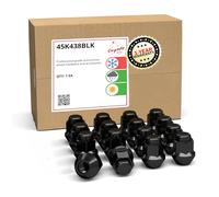 Wheel Accessories Parts 16 Pcs M10x1.25 Lug Nuts 10x1.25 Thread Bulge Acorn 28mm 1.10" Long Black 17mm Hex Fits Yamaha Viking Wolverine