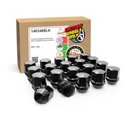 Wheel Accessories Parts 20 Pcs M14x1.5 14x1.5 OEM Style Lug Nuts 6509873AA ｜ 611-331 ｜ 6509-873AA 1.40" Long Black 7/8" Hex Fits Chevy 2010+ Camaro ｜ Dodge 2006+ Charger ｜ 2008+ Challenger